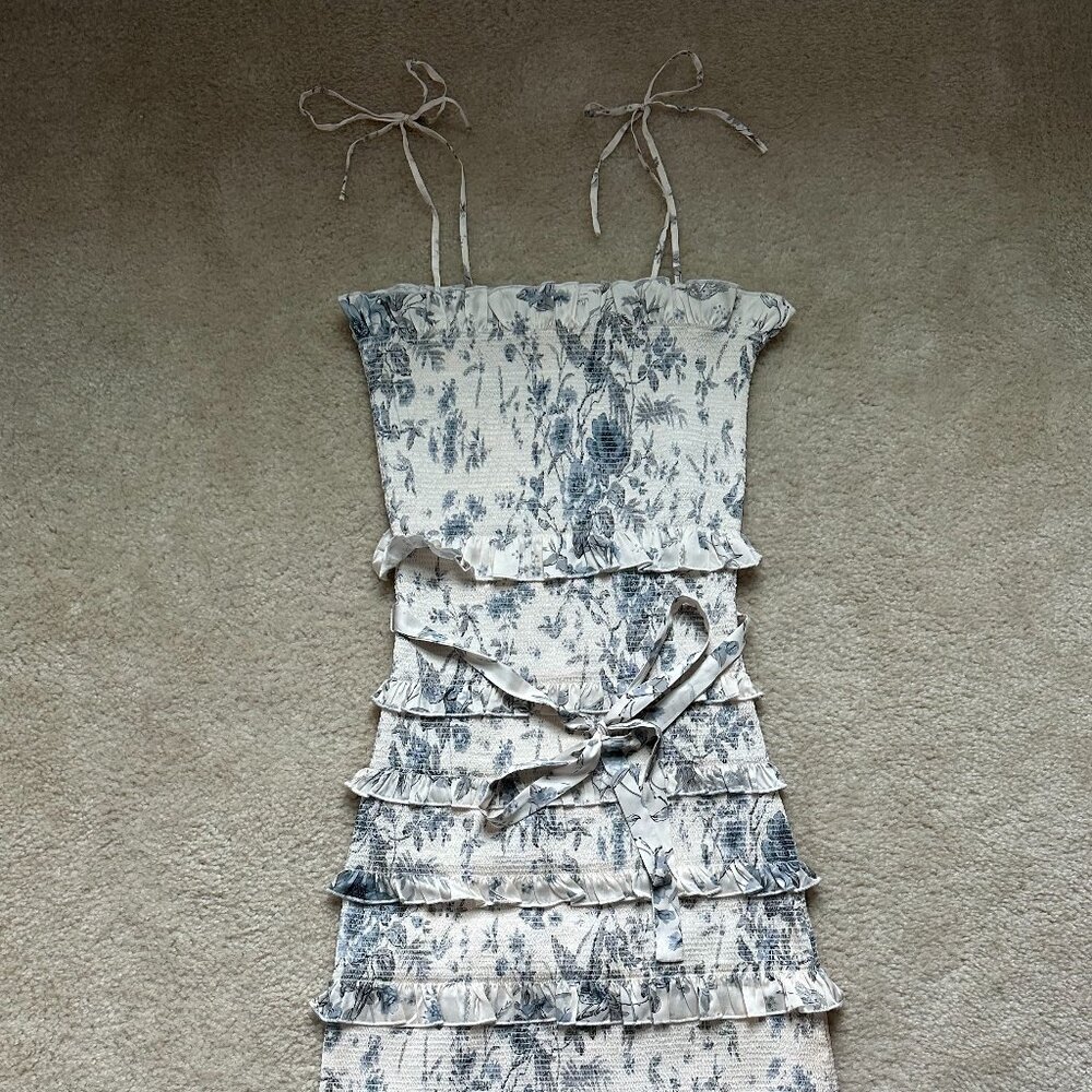 V. Chapman Lily Dress in Blue Murano